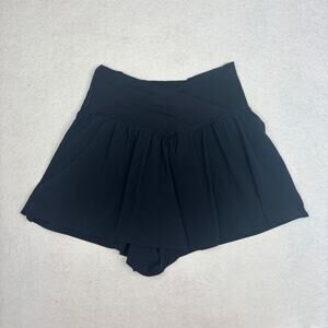 Offline by Aerie Real Me Crossover Flowy Shorts Women's S Black Tennis Skort